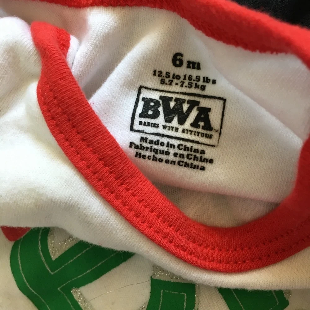 Bwa infant onesie 6 months